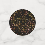 Gold Sparkle Stars Elegant Festive Black Wedding Confetti (Kleine voorkant)