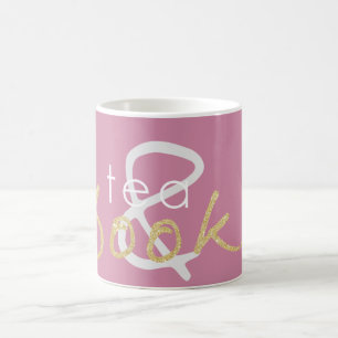 Gold Sparkle Tea en Books Coffee Mok