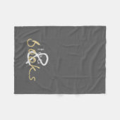 Gold Sparkle Tea en Books Fleece Blanket (Voorkant (Horizontaal))