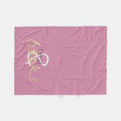 Gold Sparkle Tea en Books Fleece Blanket Deken (Voorkant (Horizontaal))