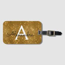 Gold Sparkle Twinkle Shimmer Monogram Naam
