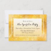 Gold Sparkle - Uitnodigingen van het Eve-feest Nie (Voorkant)