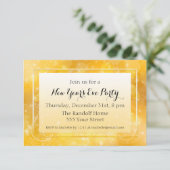 Gold Sparkle - Uitnodigingen van het Eve-feest Nie (Staand voorkant)
