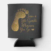 Gold Sparkle waar je ook gaat Blikjeskoeler (Voorkant)