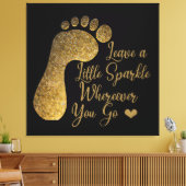 Gold Sparkle waar je ook gaat Canvas Afdruk (Insitu (Woonkamer))