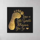 Gold Sparkle waar je ook gaat Canvas Afdruk (Voorkant)