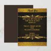 Gold Sparkle Weddenschap Hartelijk dank Kaart (Voorkant / Achterkant)