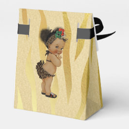 Gold Sparkle Zebra Print Favor Box Bedankdoosjes