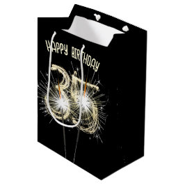 Gold Sparklers voor 35e verjaardag Medium Cadeauzakje