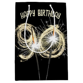 Gold Sparklers voor 90e verjaardag Medium Cadeauzakje