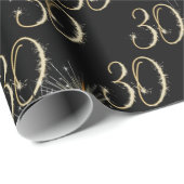 Gold Sparklers voor de 30e verjaardag Cadeaupapier (Rol Hoek)