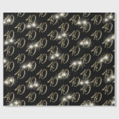 Gold Sparklers voor de 40e verjaardag Cadeaupapier (Vlak)