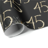 Gold Sparklers voor de 45e verjaardag Cadeaupapier (Rol Hoek)