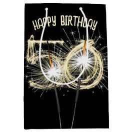 Gold Sparklers voor de 50e verjaardag Medium Cadeauzakje
