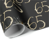 Gold Sparklers voor de 65e verjaardag Cadeaupapier (Rol Hoek)
