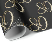 Gold Sparklers voor de 80e verjaardag Cadeaupapier (Rol Hoek)