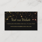 Gold Sparkles Bruiloft Bezoek onze website Kaart (Voorkant)