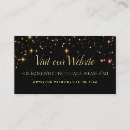 Gold Sparkles Bruiloft Bezoek onze website Kaart
