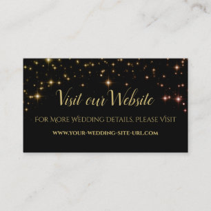 Gold Sparkles Bruiloft Bezoek onze website Kaart