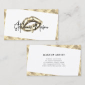 Gold Sparkles Glitter Draagt de artiest Visitekaartje (Voorkant / Achterkant)