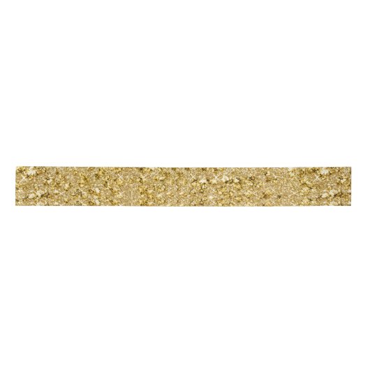Gold Sparkles - Jewelde Gold Faux Glitter1 Satijnen Lint (Voorkant)