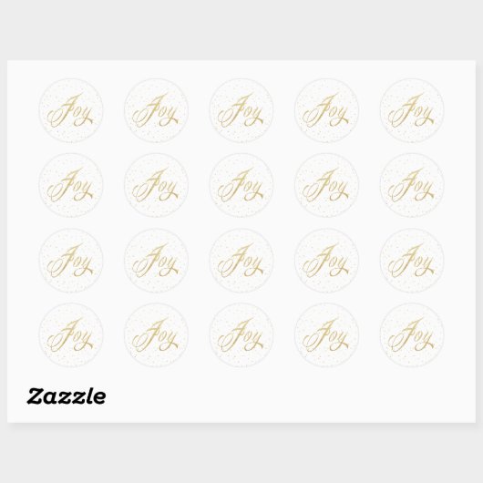 Gold Sparkles Joy-Feestdagen Stickers (Vel)