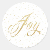 Gold Sparkles Joy-Feestdagen Stickers (Voorkant)