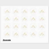 Gold Sparkles Joy Kerst stickers (Vel)