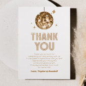 Gold Sparkly Disco Ball Wedding Jubileum Bedankkaart