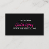 Gold Sparkly Glitter Makeup Artist Visitekaartje (Achterkant)