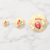 Gold sparkly Happy 94th Birthday ballonontwerp Confetti (Achterkanten)