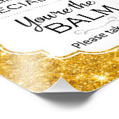 Gold Sparkly Lip Balm Favors Weduwbord Foto Afdruk (Hoek)