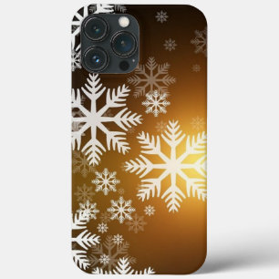 Gold Sparkly Snowflakes Case-Mate iPhone Case