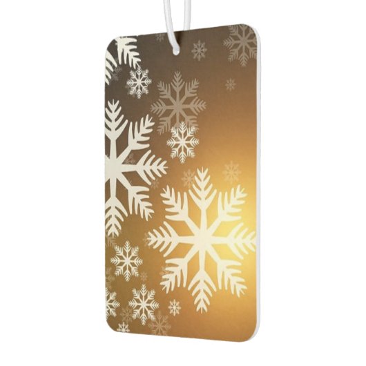 Gold Sparkly Snowflakes Luchtverfrisser (Links)