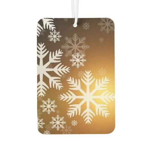Gold Sparkly Snowflakes Luchtverfrisser (Achterkant)