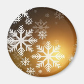 Gold Sparkly Snowflakes Magneet (Voorkant)