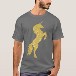 Gold Sparkly Unicorn T-shirt