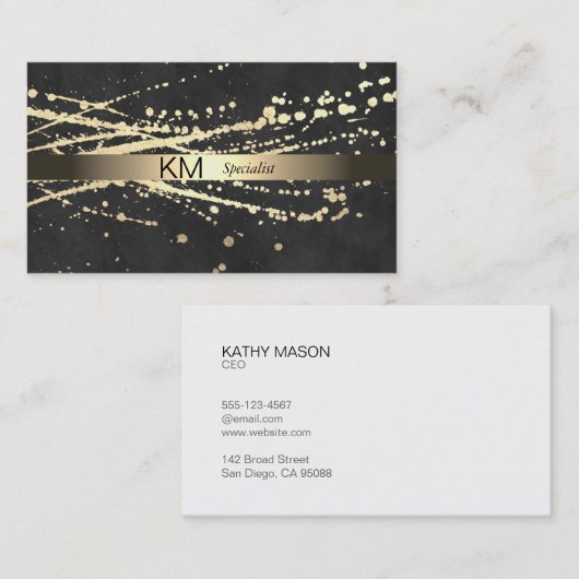 Gold Spatter Lux Executive Visitekaartje (Voorkant / Achterkant)