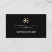 Gold Speaker Icon Sound Engineer Visitekaartje (Voorkant)