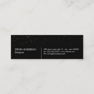 Gold Speckles Black White Mini Visitekaartje