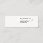 Gold Speckles Black White Mini Visitekaartje (Achterkant)