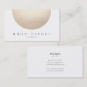 Gold Sphere Elegant White minimalist Visitekaartje (Voorkant / Achterkant)