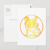 Gold Sphinx Briefkaart (Voorkant / Achterkant)