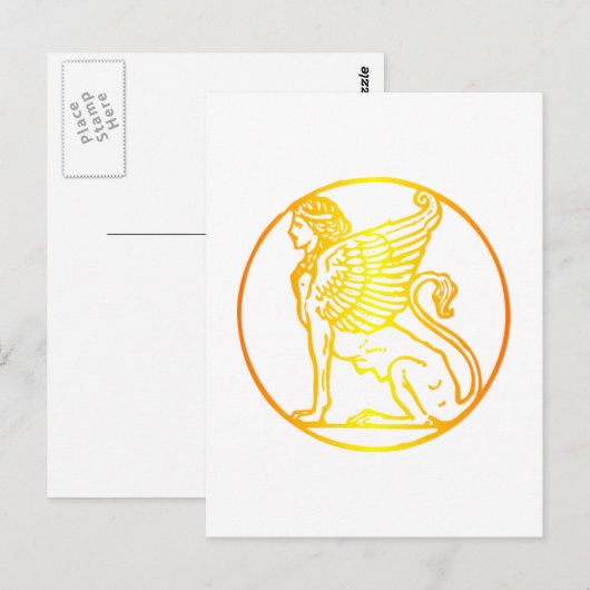 Gold Sphinx Briefkaart (Voorkant / Achterkant)