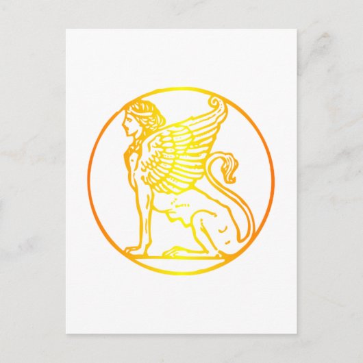 Gold Sphinx Briefkaart (Voorkant)