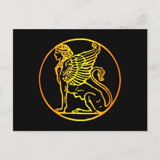 Gold Sphinx Briefkaart (Voorkant)