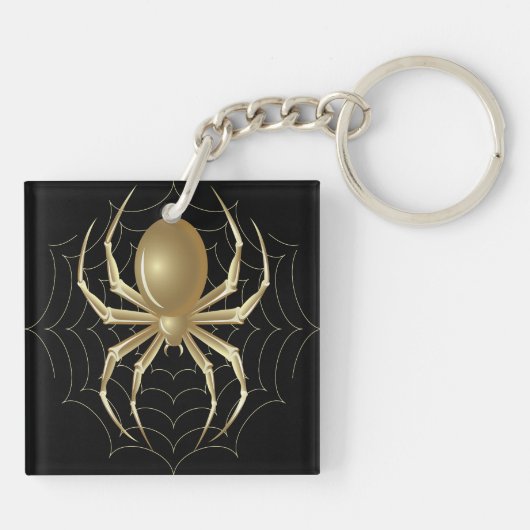 Gold Spiers op zwart Sleutelhanger (Achterkant)