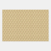 Gold Spirals Triangles Yellow Gustav Klimt Pattern Inpakpapier Vel (Voorkant 3)