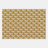 Gold Spirals Triangles Yellow Gustav Klimt Pattern Inpakpapier Vel (Voorkant 2)