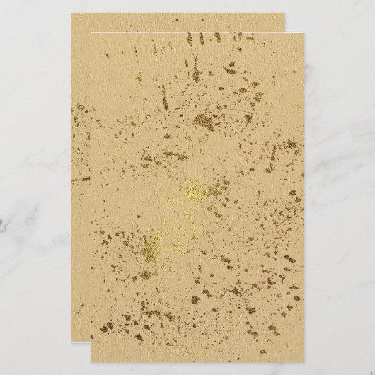 Gold Splash Briefpapier (Voorkant / Achterkant)